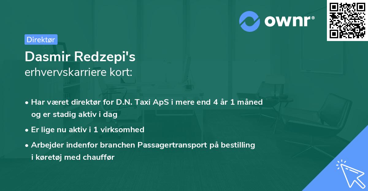 Dasmir Redzepi's erhvervskarriere kort