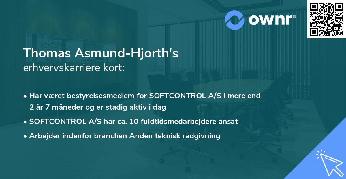 Thomas Asmund-Hjorth's erhvervskarriere kort