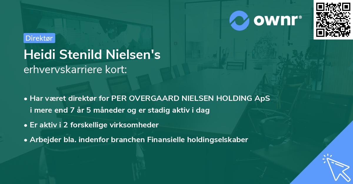 Heidi Stenild Nielsen's erhvervskarriere kort