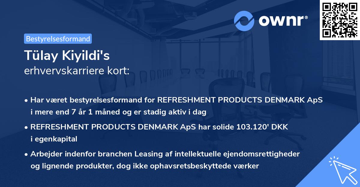 Tülay Kiyildi's erhvervskarriere kort