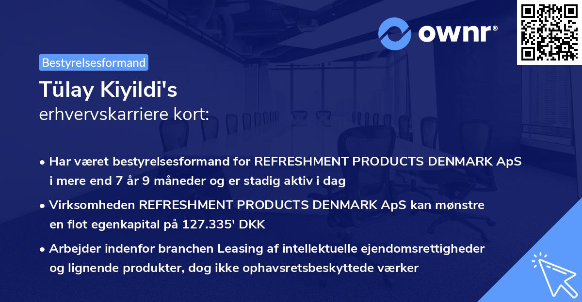 Tülay Kiyildi's erhvervskarriere kort