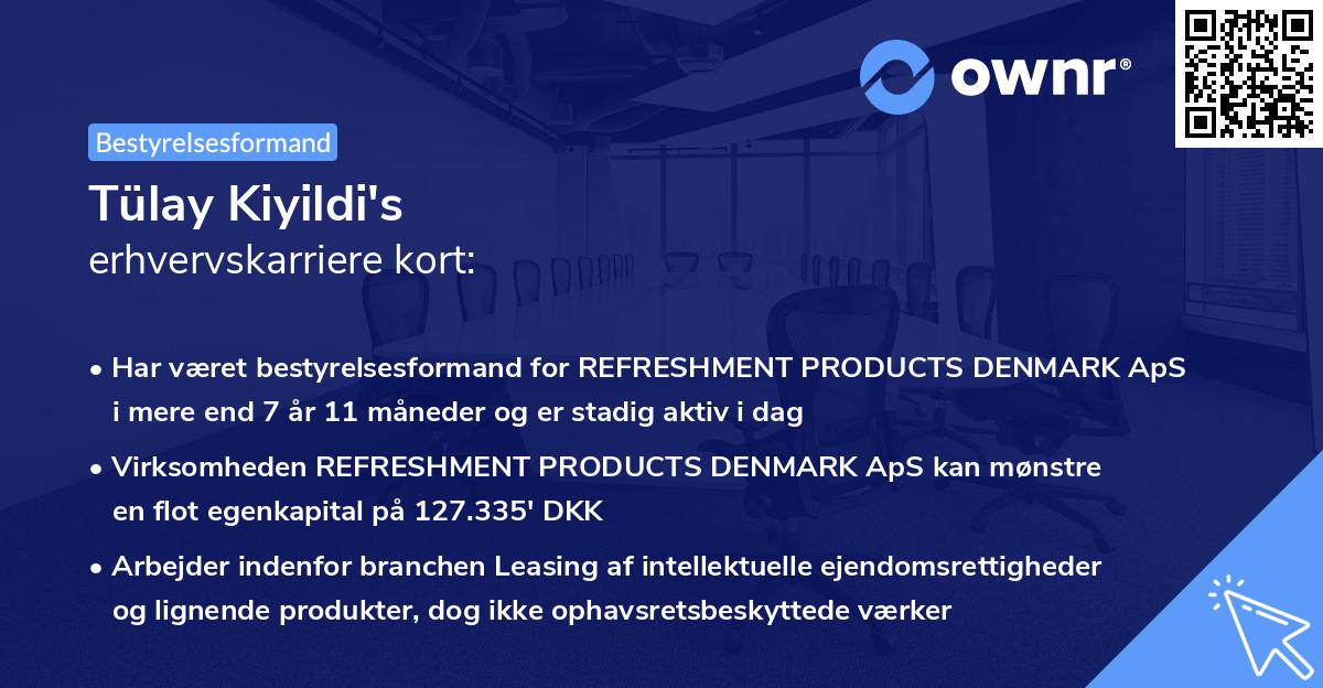 Tülay Kiyildi's erhvervskarriere kort
