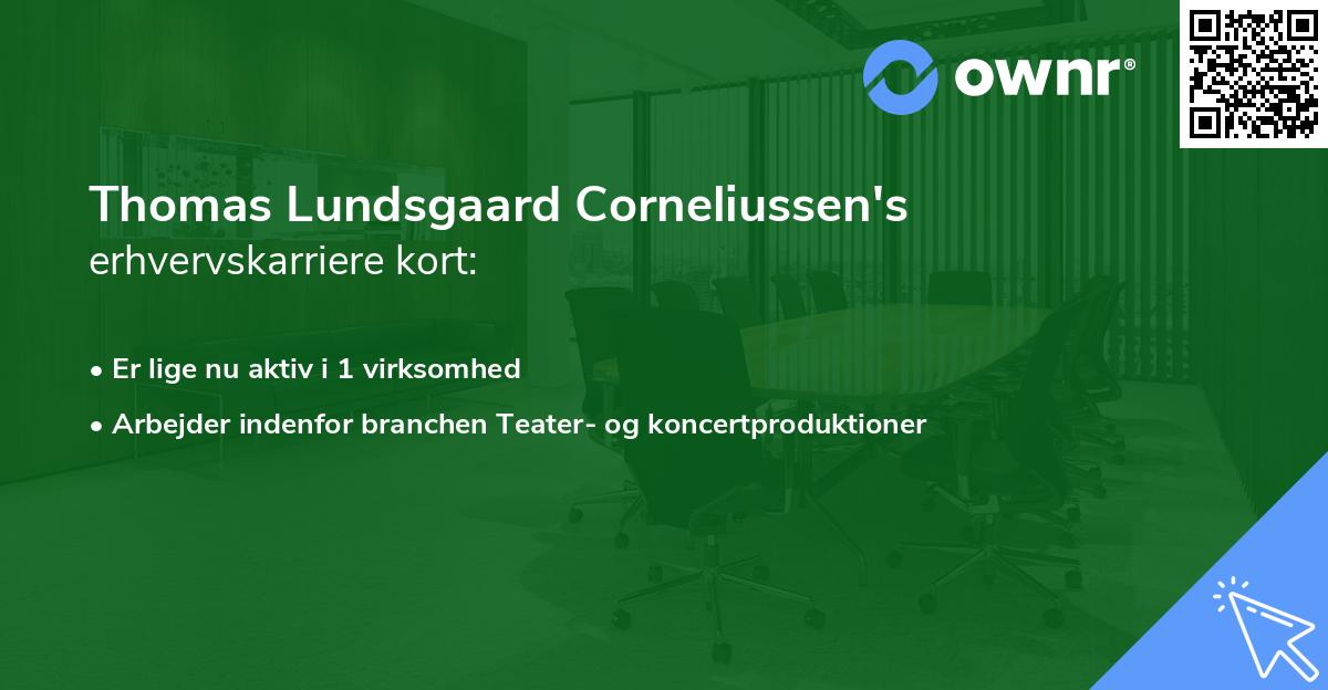 Thomas Lundsgaard Corneliussen's erhvervskarriere kort