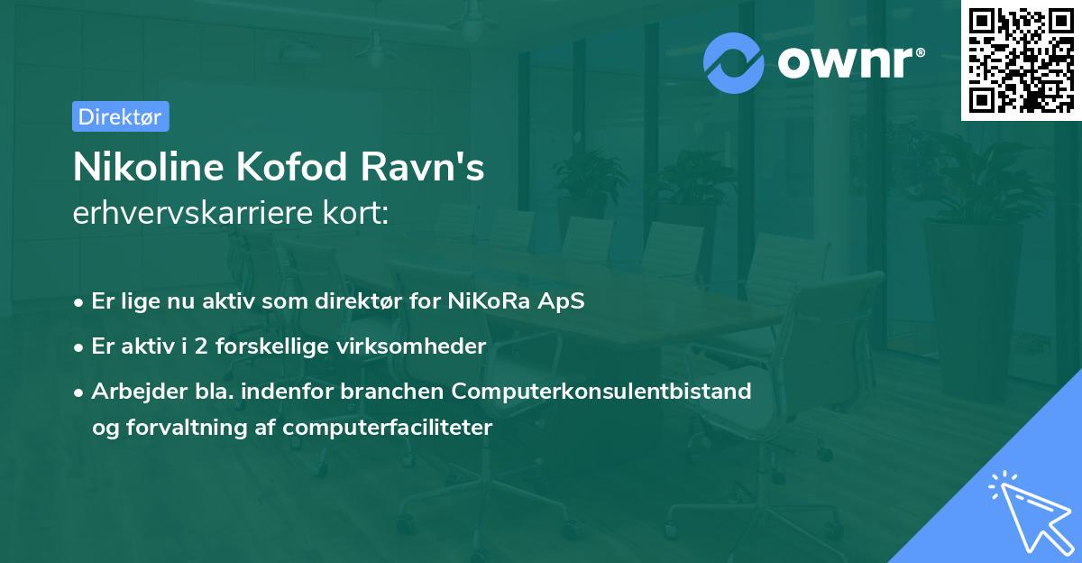Nikoline Kofod Ravn's erhvervskarriere kort