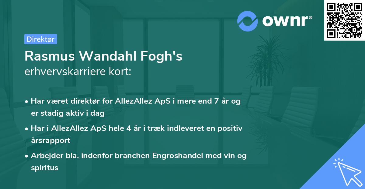 Rasmus Wandahl Fogh's erhvervskarriere kort