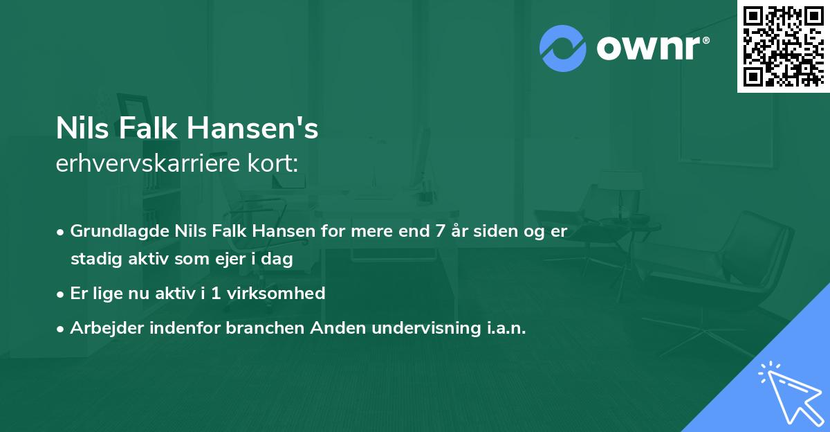 Nils Falk Hansen's erhvervskarriere kort