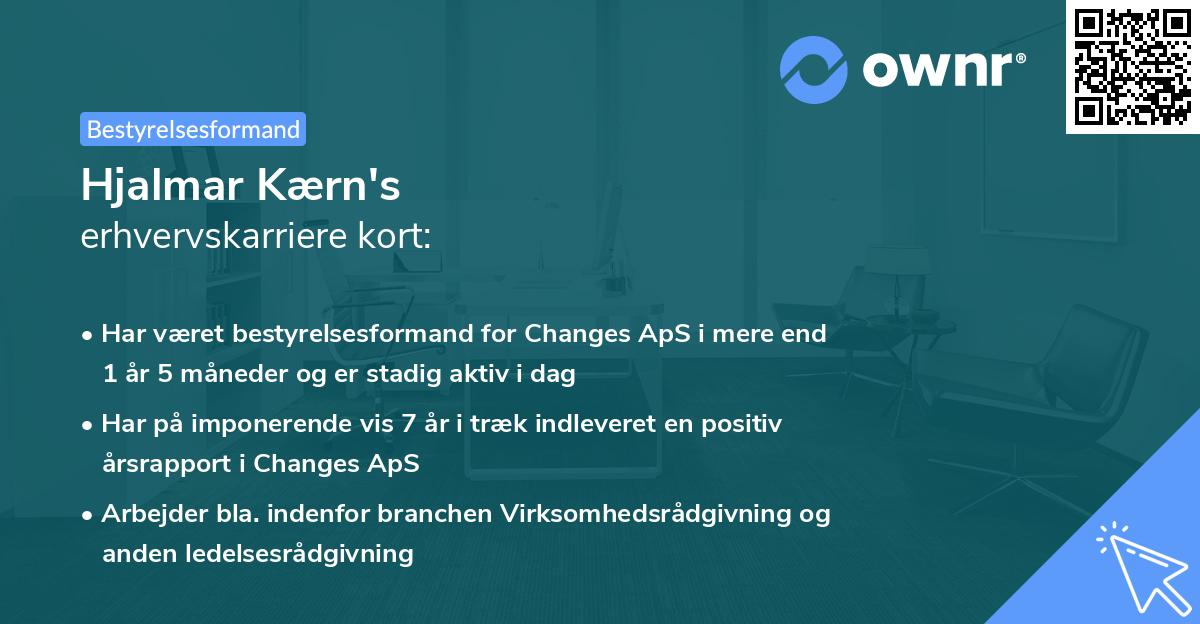 Hjalmar Kærn's erhvervskarriere kort