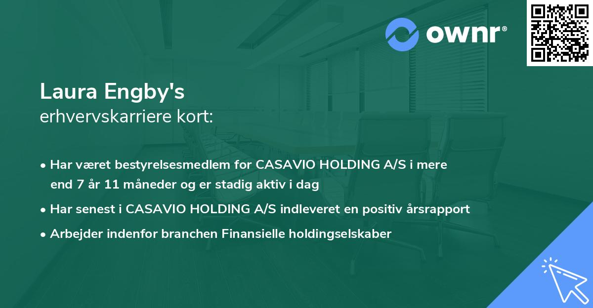 Laura Engby's erhvervskarriere kort