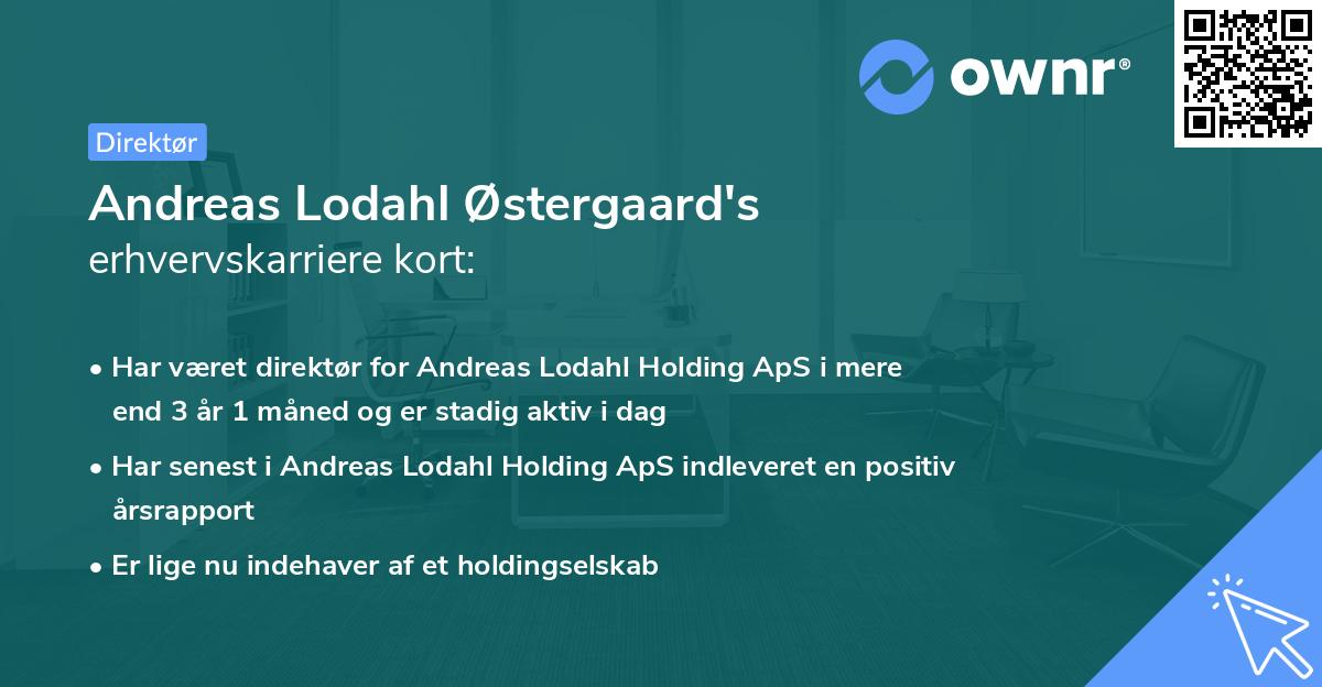 Andreas Lodahl Østergaard's erhvervskarriere kort