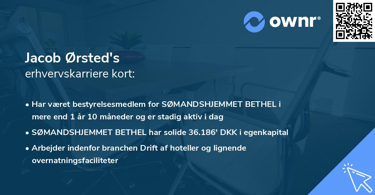 Jacob Ørsted's erhvervskarriere kort