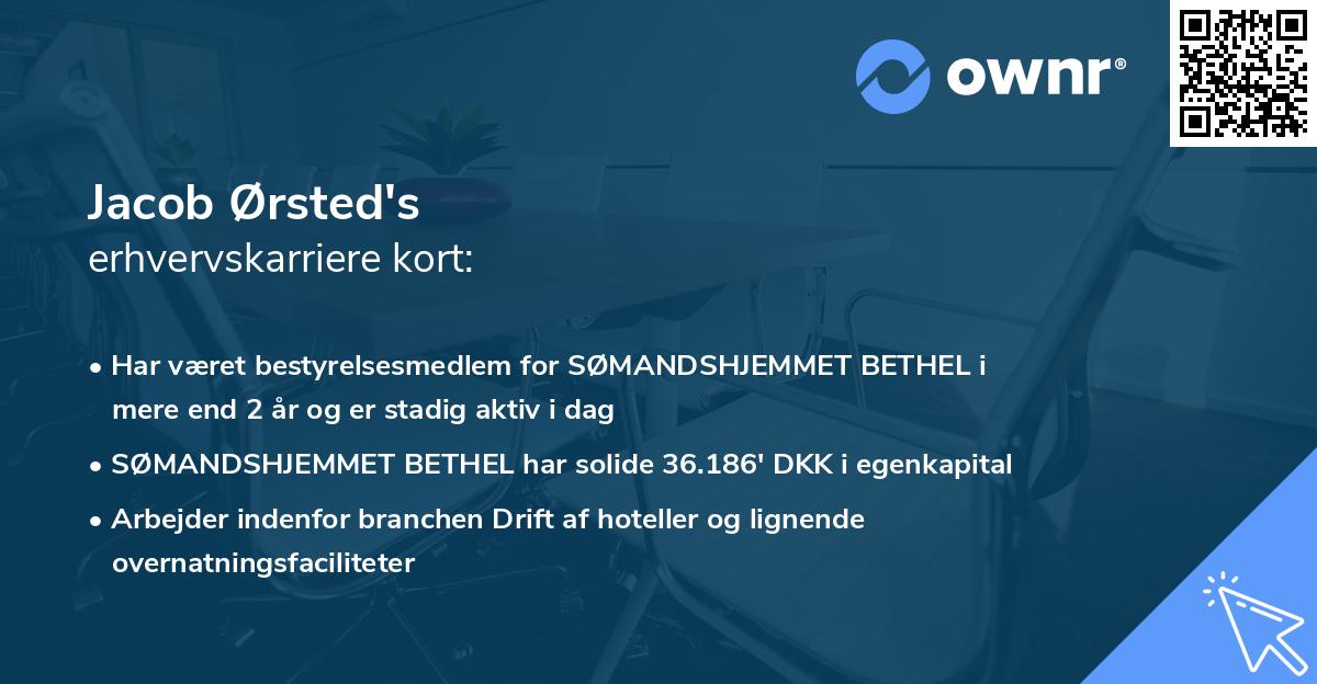 Jacob Ørsted's erhvervskarriere kort