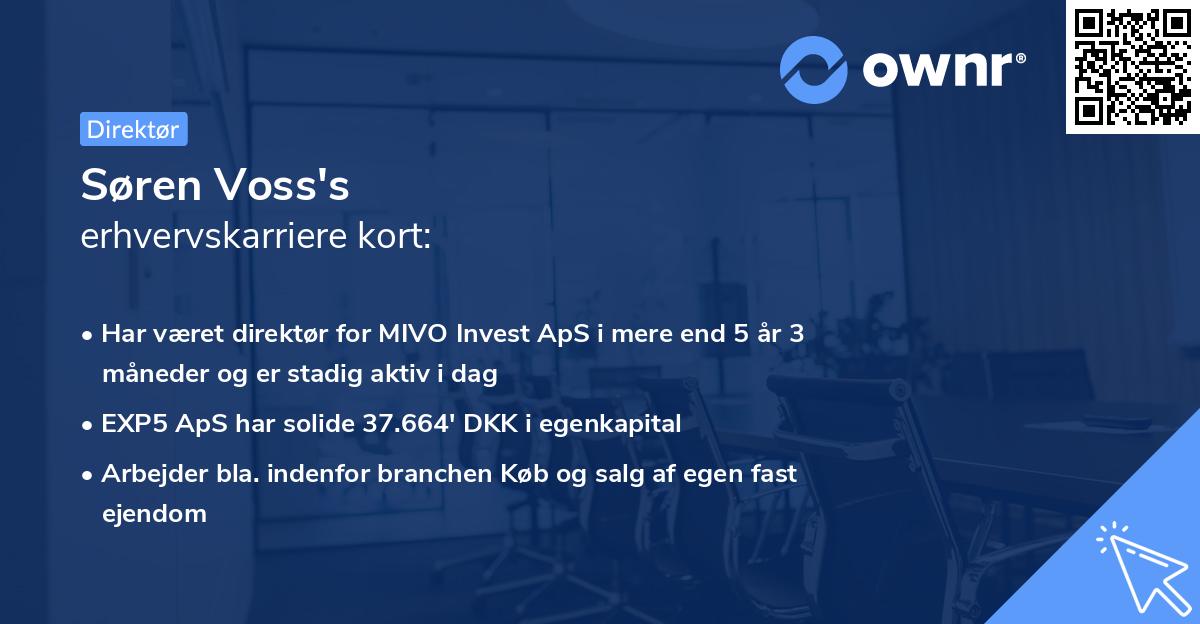 Søren Voss's erhvervskarriere kort