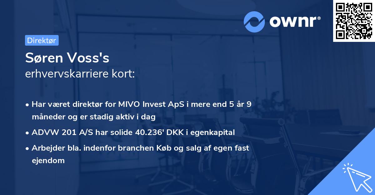 Søren Voss's erhvervskarriere kort