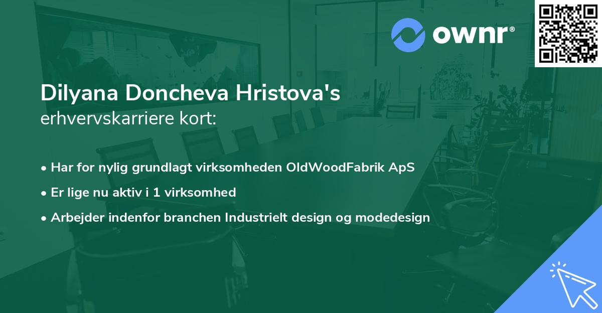 Dilyana Doncheva Hristova's erhvervskarriere kort