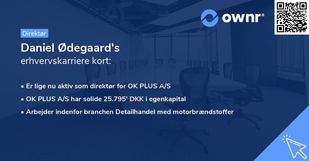 Daniel Ødegaard's erhvervskarriere kort