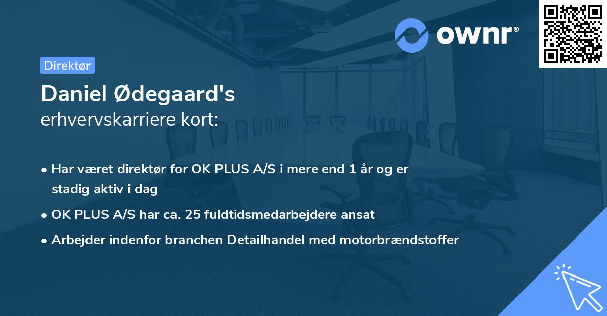 Daniel Ødegaard's erhvervskarriere kort