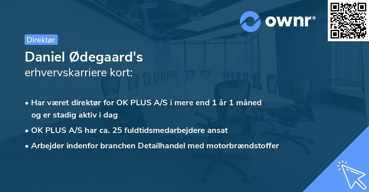 Daniel Ødegaard's erhvervskarriere kort