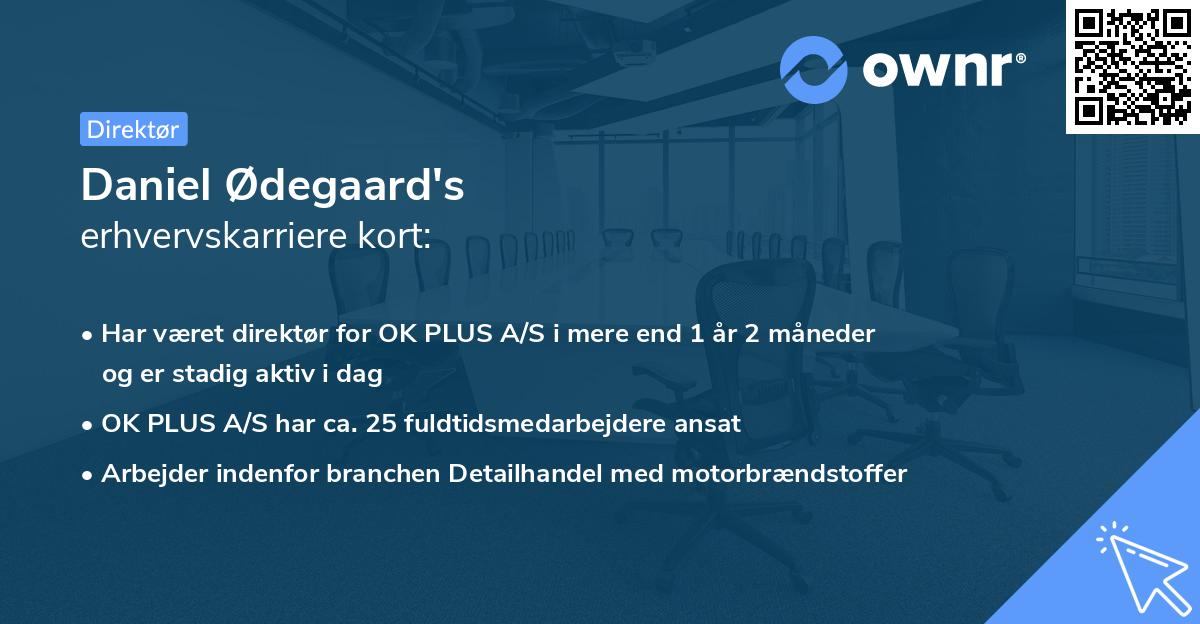 Daniel Ødegaard's erhvervskarriere kort