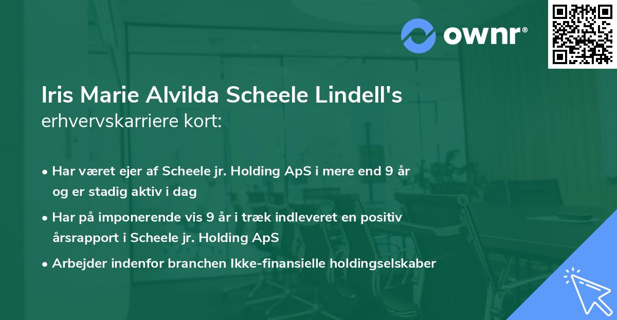 Iris Marie Alvilda Scheele Lindell's erhvervskarriere kort