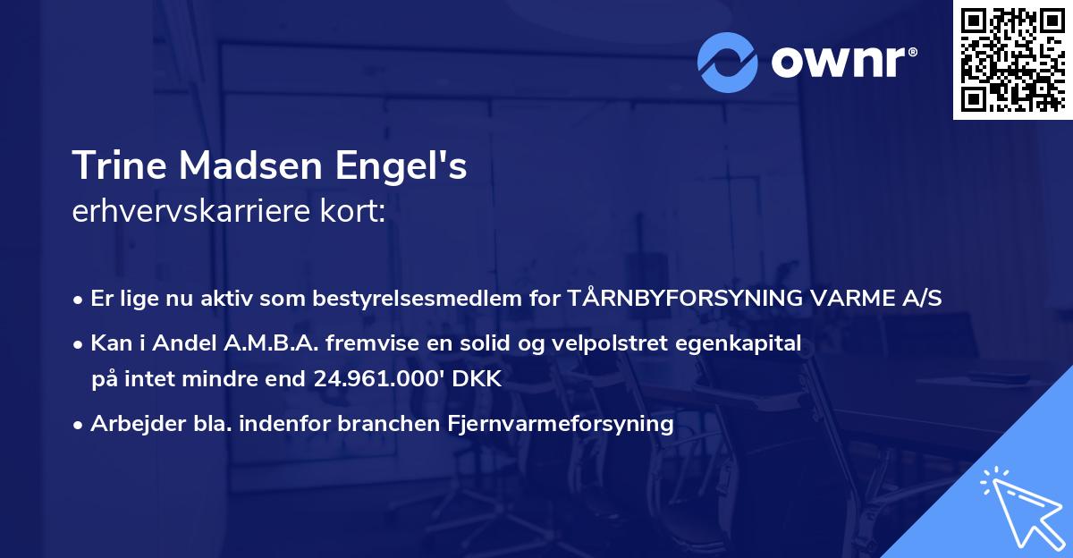Trine Madsen Engel's erhvervskarriere kort