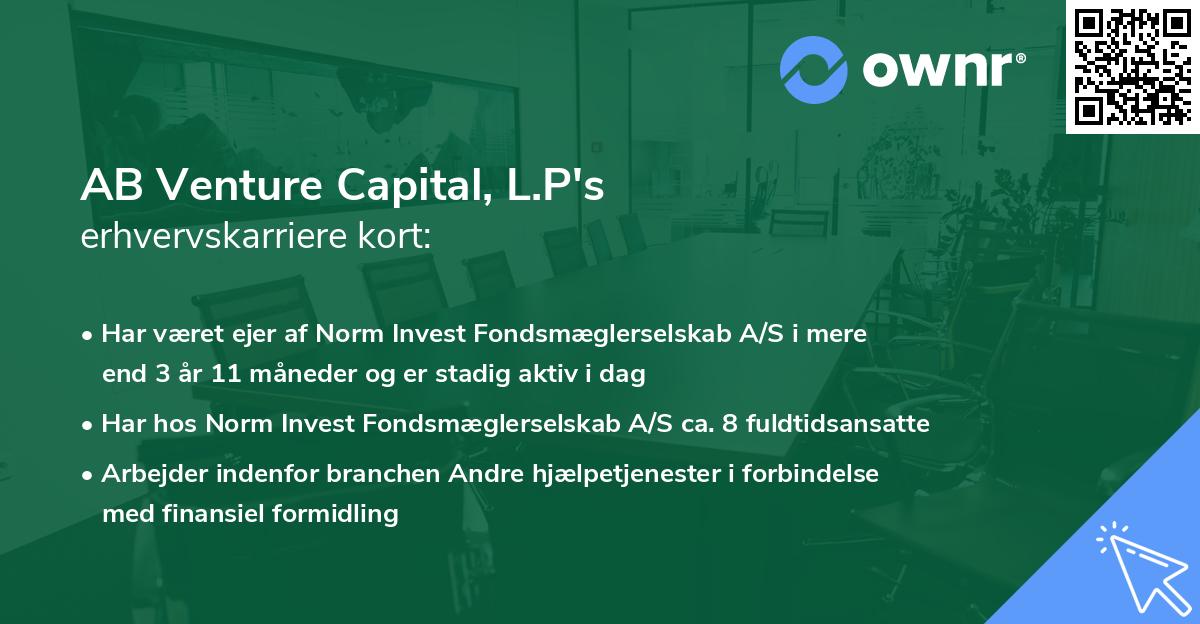 AB Venture Capital, L.P's erhvervskarriere kort