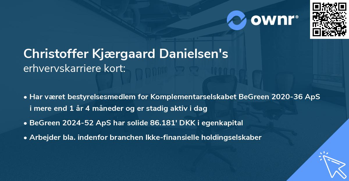 Christoffer Kjærgaard Danielsen's erhvervskarriere kort