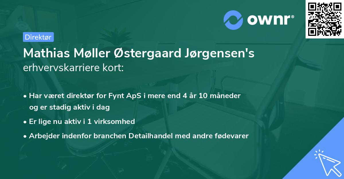 Mathias Møller Østergaard Jørgensen's erhvervskarriere kort