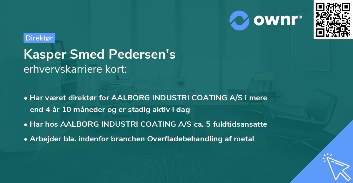 Kasper Smed Pedersen's erhvervskarriere kort