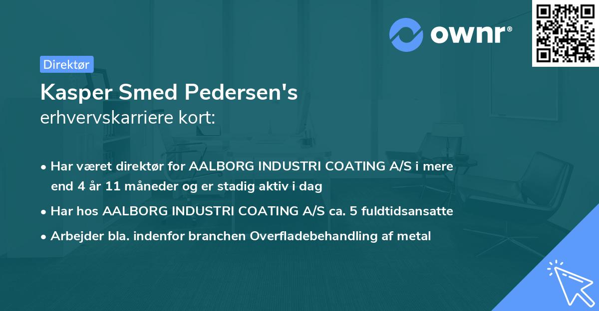 Kasper Smed Pedersen's erhvervskarriere kort