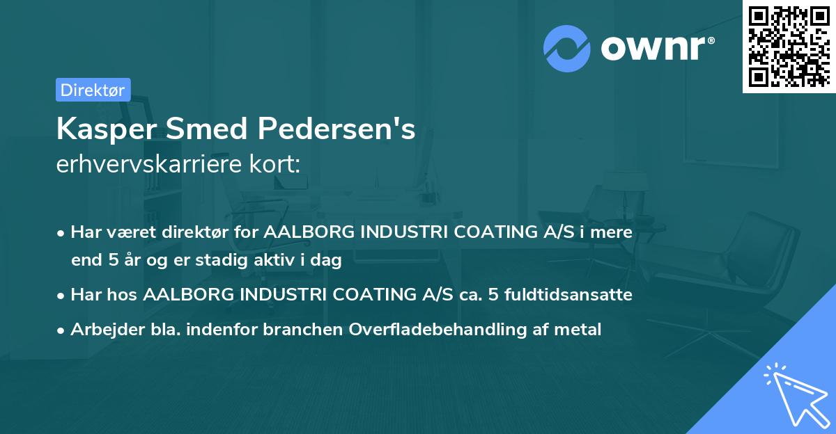 Kasper Smed Pedersen's erhvervskarriere kort