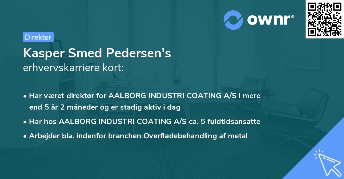 Kasper Smed Pedersen's erhvervskarriere kort