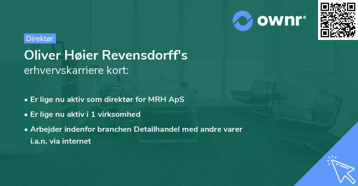 Oliver Høier Revensdorff's erhvervskarriere kort