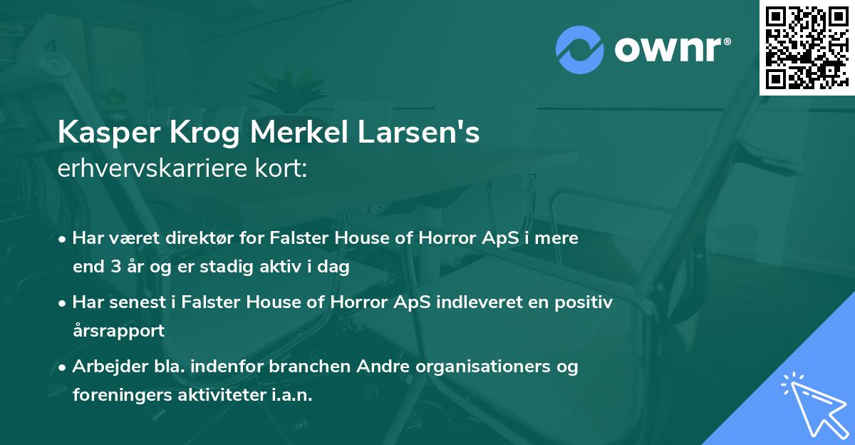 Kasper Krog Merkel Larsen's erhvervskarriere kort