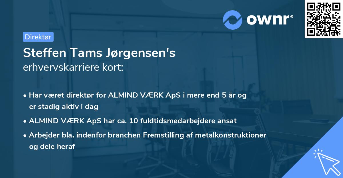 Steffen Tams Jørgensen's erhvervskarriere kort