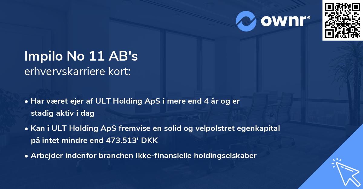 Impilo No 11 AB's erhvervskarriere kort