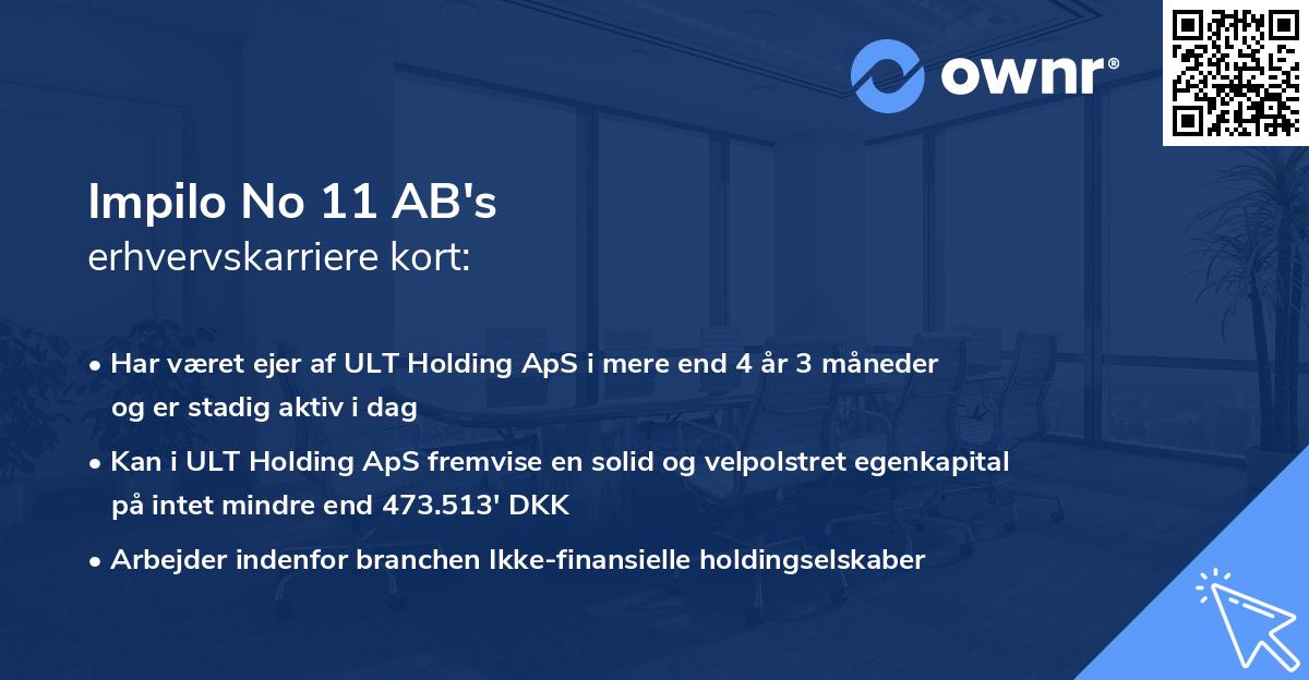 Impilo No 11 AB's erhvervskarriere kort