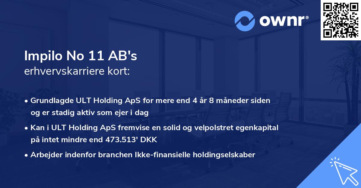 Impilo No 11 AB's erhvervskarriere kort