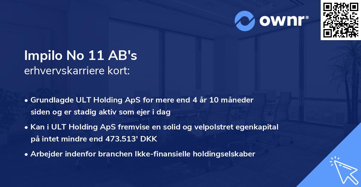Impilo No 11 AB's erhvervskarriere kort