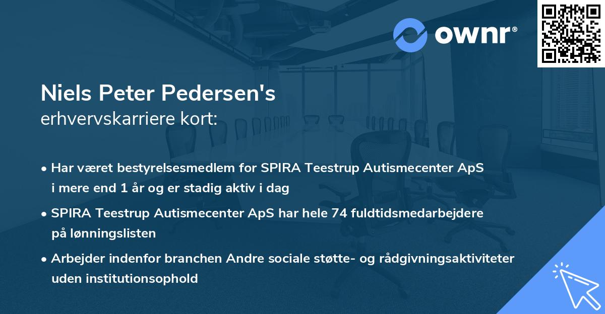 Niels Peter Pedersen's erhvervskarriere kort