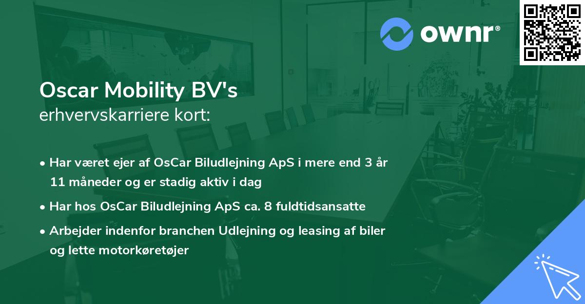Oscar Mobility BV's erhvervskarriere kort