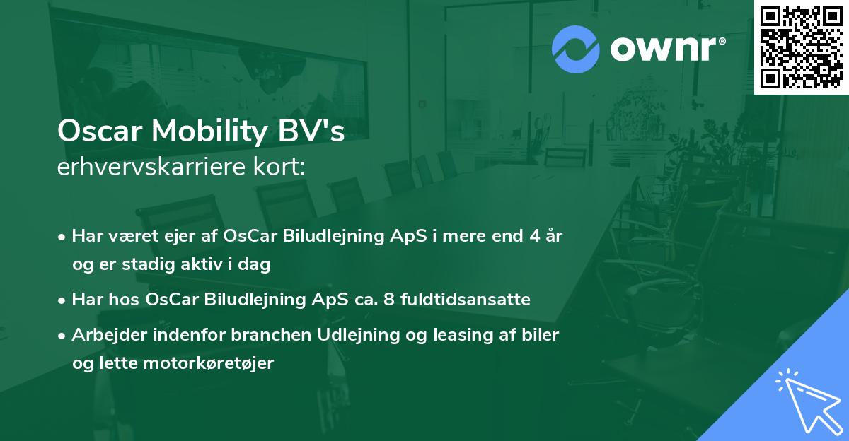 Oscar Mobility BV's erhvervskarriere kort