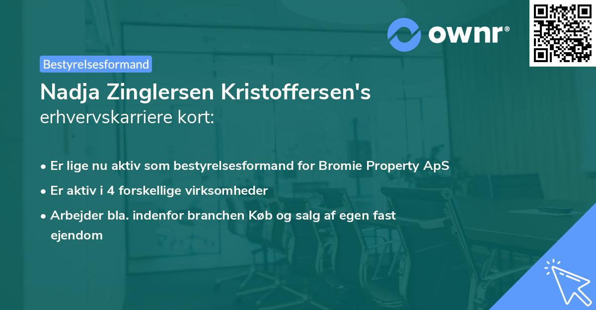 Nadja Zinglersen Kristoffersen's erhvervskarriere kort