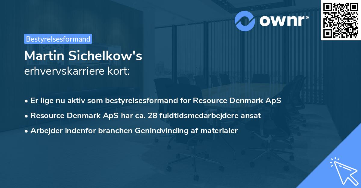 Martin Sichelkow's erhvervskarriere kort