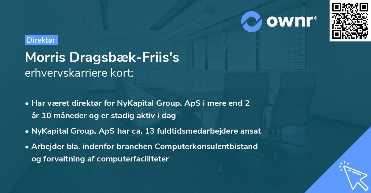 Morris Dragsbæk-Friis's erhvervskarriere kort