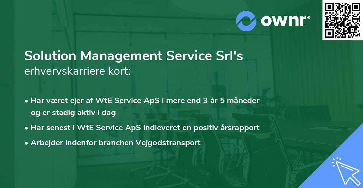 Solution Management Service Srl's erhvervskarriere kort