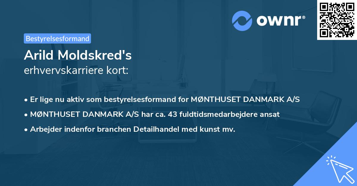 Arild Moldskred's erhvervskarriere kort