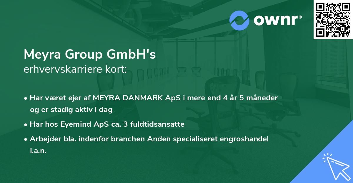 Meyra Group GmbH's erhvervskarriere kort