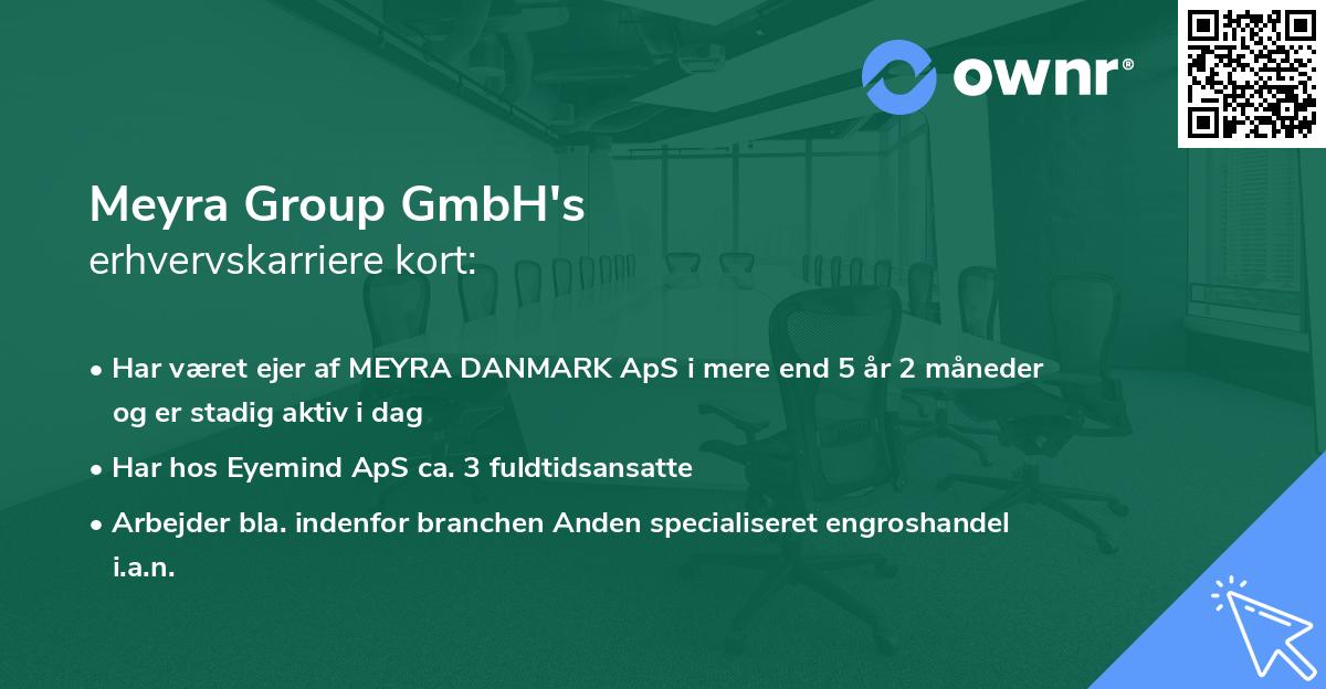 Meyra Group GmbH's erhvervskarriere kort