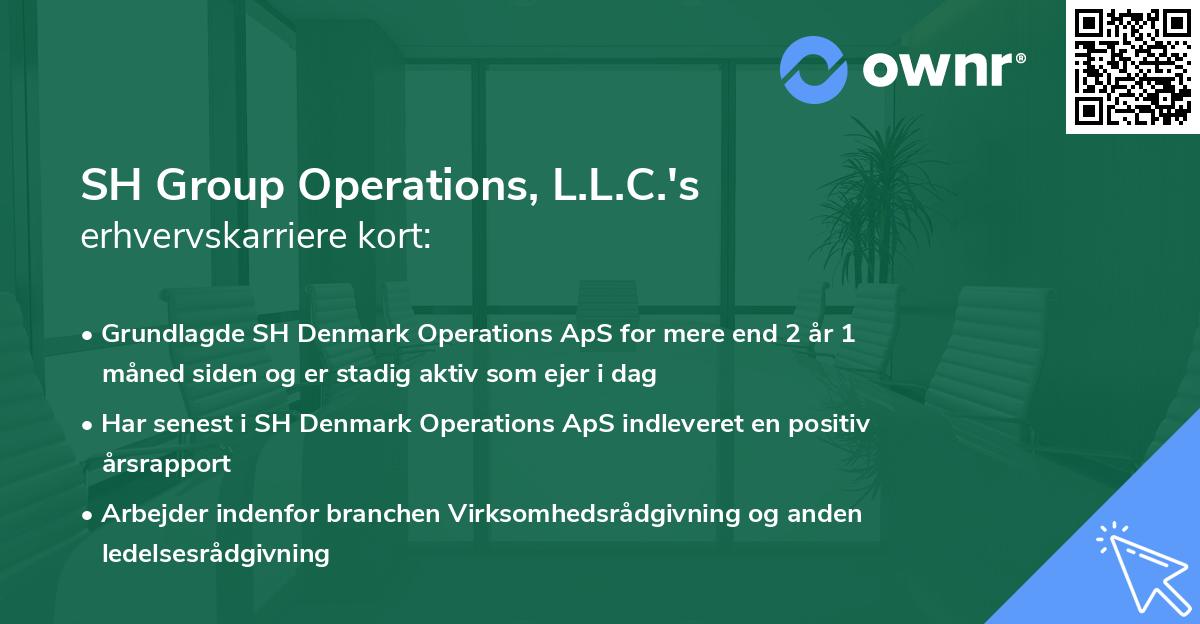 SH Group Operations, L.L.C.'s erhvervskarriere kort