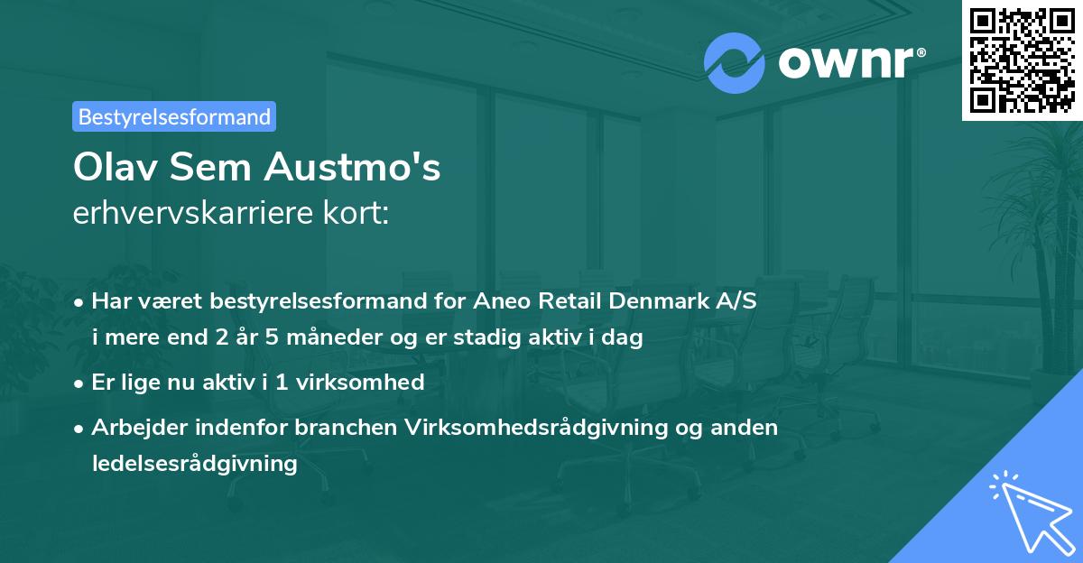 Olav Sem Austmo's erhvervskarriere kort